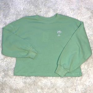 Palm Tree Cropped Crewneck